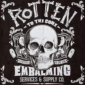 ROTTEN TO THE CORE ~ Autentico abbigliamento Sourpuss Bandanna Bandana Kerchief - Foto 1 di 9
