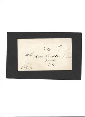 STAMPLESS ENTIRE 12-14-1866 Clinton to Toronto   Double Split Circle - 25mm - Image 1 of 2