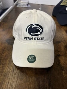 NWT LEGACY92 PENN STATE HAT CAP WHITE ADJUSTABLE BACK NCAA RELAXED TWILL - Picture 1 of 5