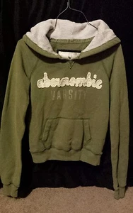 Abercrombie & Fitch Youth Size Small Olive Green Hoodie - Picture 1 of 7