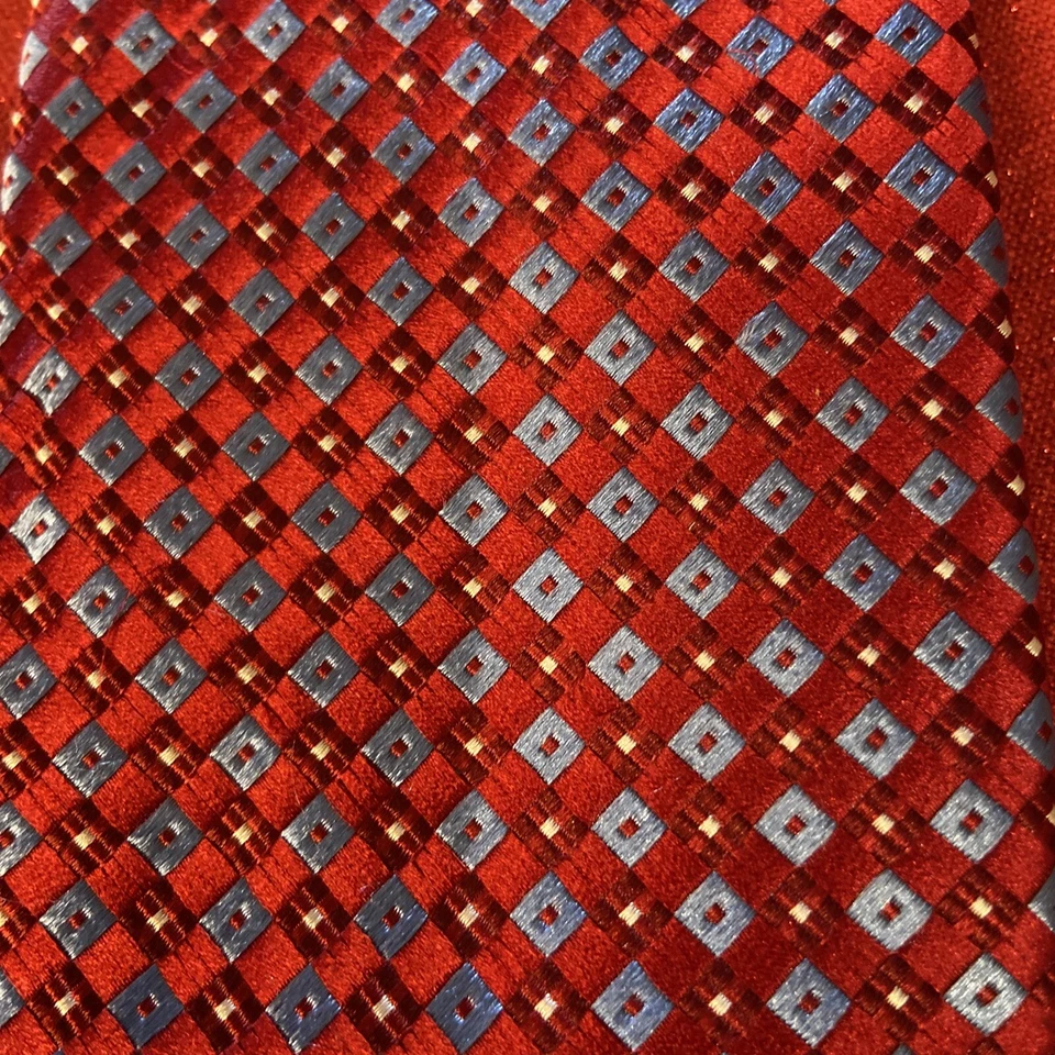 Corbata Hathaway vintage 100 % seda - roja Foto 1 de 4