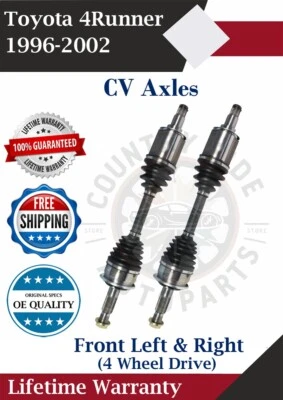 Ejes CV delanteros OE para Toyota 4Runner 1996-2002 4x4 sin elevación garantía de por vida Foto 1 de 4
