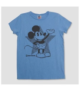 NWT DISNEY X JUNK FOOD MICKEY MOUSE BLUE TEE SHIRT BOYS SIZE MEDIUM M - Picture 1 of 1