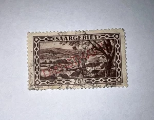 1927, Saarland, D 19 IV, gestempelt, 75c - Bild 1 von 5