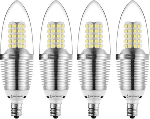 (4 Pack LED Candelabra Bulb, 12W Daylight White 4 Count (Pack of 1), - Picture 1 of 7
