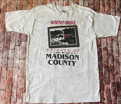 Camiseta De Colección 1993 Single Stitch Roseman Bridge Bridge of Madison County Talla Grande Foto 1 de 4