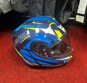 NOLAN N87 ORIGINALITY N-COM XS ROAD HELMET WITH INTERNAL SUNVISOR IMPERATOR BLUE - Picture 1 of 5