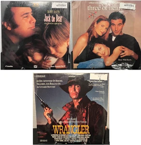 3 Laserdisc Lot "Jack the Bear", "Three of Hearts" & "Wrangler" - Picture 1 of 16