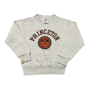 Vintage 90s Princeton University Crest Sweatshirt Youth S 6/8 Ivy League - Picture 1 of 4