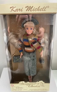 Vintage Kari Michell Designer’s Choice Modepuppe HERBST Outfit Handtasche Schuhe Neu im Karton - Bild 1 von 2