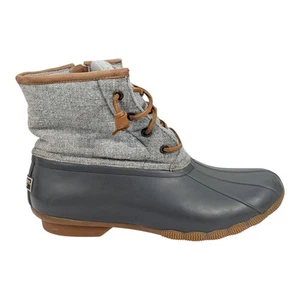Sperry Top-Sider Womens Gray Saltwater Wool Duck Boots Waterproof Size 8.5M - Picture 1 of 8