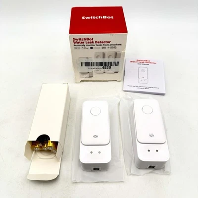 2x SwitchBot WiFi Water Sensor, Smart Water Leak Detector 100dB Adjustable Alert - Image 1 of 4