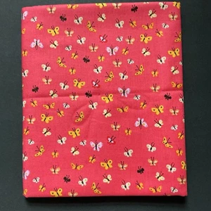 Heather Ross Fabric Butterflies Coral Windham 40933A Quilting Cotton 1.5 Yds - Picture 1 of 5