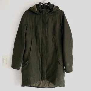 THE NORTH FACE Temescal Trench Coat Women M Gray Heringbone Hood Dryvent Insulat - Picture 1 of 19