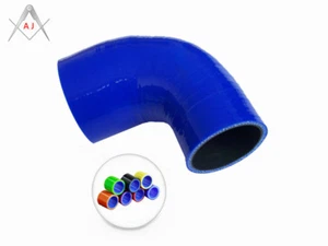 1.5" to 2" 38/51mm 90 Degree Elbow Turbo Intercooler Coupler Silicone Hose - Foto 1 di 5