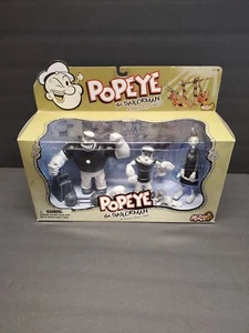 Set action figure Mezco 2002" POPEYE, OLIVE OYL e BLUTO bianco e nero nuove con scatola - Foto 1 di 10