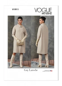Vogue Patterns V1911 Misses' Coat Loose-Fit By Guy Laroche Below Mid-Knee Length - Picture 1 of 4