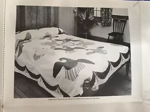Appliqué Patterns “Eagle Quilt” & “Charter Oaks &Eagles With Rose Wreaths” 34x45 - Picture 1 of 13