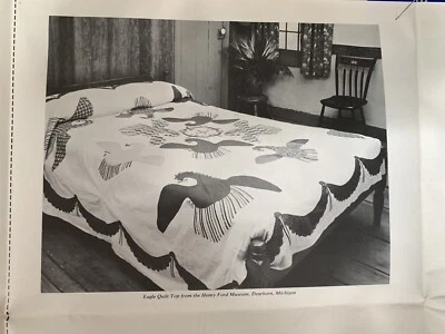 Appliqué Patterns “Eagle Quilt” & “Charter Oaks &Eagles With Rose Wreaths” 34x45 - Image 1 of 4