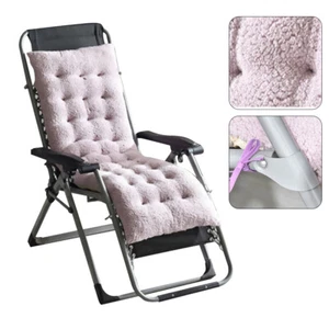Fleece Outdoor Lounge Chair Cushion Tufted Seat Deck Recliner Mat Pad Purple 51" - Picture 1 of 8