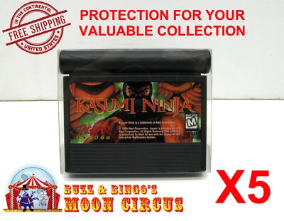 5x FUNDA CAJA PROTECTORA DE PLÁSTICO TRANSPARENTE PARA CARTUCHOS DE JUEGO ATARI JAGUAR Foto 1 de 4