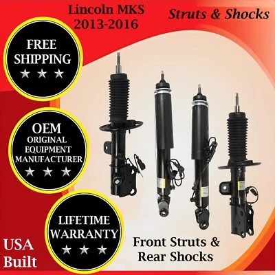 Motorcraft OEM Front Struts & Rear Shocks For 2013-2016 Lincoln MKS Lifetime W. — 第 1/4 张图片