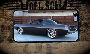 1970 Hemi Cuda Black Car Custom Made to Order Phone Cases - Picture 1 of 2