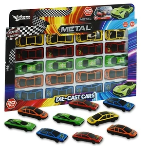 20Pcs Die Cast Kids Gift Set Free Wheel Metal Racing Vehicle Children Play Toy - Picture 1 of 8