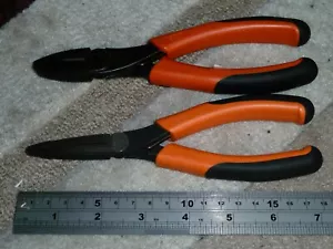 BAHCO ERGO COMBINATION + LONG FLAT  NOSE PLIERS Genuine BRAND NEW 2421G 2628G - Picture 1 of 4