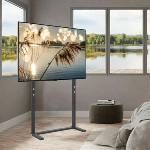 Supporto TV da pavimento 2 poli resistente alto regolabile per 32''-100'' Sony Samsung LG - Foto 1 di 22