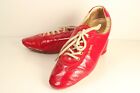 Prada Womens Red Gold Shoes Sport Sneakers Size EU 38.5 US 8