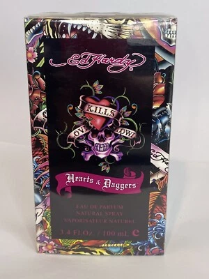 Ed Hardy Hearts & Daggers Christian Audigier EDP 3,4 OZ Spray Mujeres NUEVO Foto 1 de 3