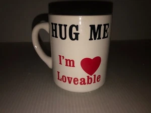 Vintage "Hug Me I'm Loveable" Kaffeebecher - 1980 Houze - Bild 1 von 5