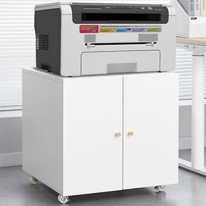 Metal Printer Stand with Storage, Mobile Printer Table for Small Spaces  (White) - Picture 1 of 12
