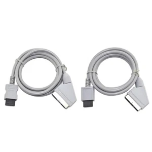 Fit for Wii-U Video Game 1.8m RGB Scart Video TV AV Cable Cord - Picture 1 of 10