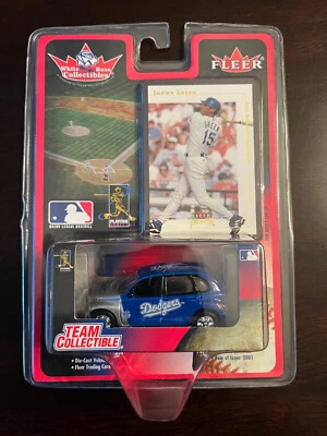 Coche fundido a presión premium Shawn Green Fleer 2001 y tarjeta rosa blanca coleccionables NUEVO Foto 1 de 2
