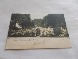 LIEGE LUIK BELGIQUE LES ROCHERS AU JARDIN BOTANIQUE ANIMEES COLORISER 1905 - Photo 1/2
