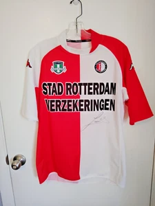 Sz L Vintage Y2K Feyenoord Rotterdam Soccer Jersey Football Kappa Signed - Picture 1 of 8
