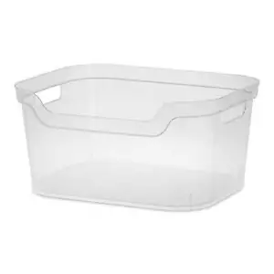 Large Open Bin, Clear Plastic, Easy Access Bin with Scoop Front - Picture 1 of 9