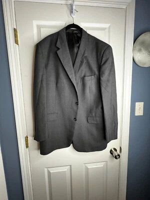 Kenneth Cole Hombre’s 44 R Gris Ventana 100% Lana Abrigo Deportivo Traje Chaqueta 44R Foto 1 de 4