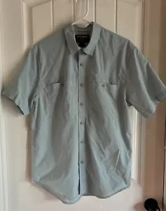 Camisa Filson Para Hombres Azul Claro Botón Bolsillo Ligera Manga Corta Pequeña - Imagen 1 de 7