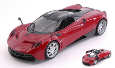 MODELLINO AUTO STATICO WELLY PAGANI HUAYRA 2017 ROSSO MODELLISMO SCALA 1:24 - Immagine 1 di 4