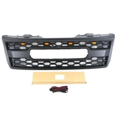 Передняя решетка подходит для 2005 - 2008 Nissan XTERRA черный верхний гриль/светодиодный фонарь новый - Изображение 1 из 4