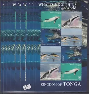 LJ 10X TONGA 2020 - MNH - WHALES - DOLPHINS - Bild 1 von 1