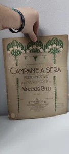 SPARTITO MUSICALE CAMPANE A SERA VINCENZO BILLI 1916 G. RICORDI E C. - Picture 1 of 2