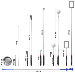 Magnet Teleskop Werkzeug Set Inspektionsspiegel LED Spiegel Pick Up Magnetheber - Bild 1 von 9