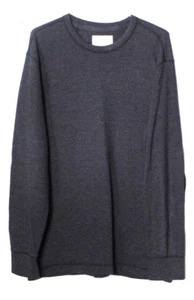EDDIE BAUER WAFFLE TEXTURE TEE SHIRT men's size XL charcoal gray long sleeve - Picture 1 of 5