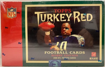 2006 TOPPS TURKEY RED NFL FOOTBALL HOBBY BOX 24 PACKS DUAL AUTOS NEW SEALED - Image 1 of 2