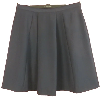 SK18616- ELLEN TRACY Mujer Poliéster Rayón Paneles Plisado Negro Falda Talla 12 Foto 1 de 4