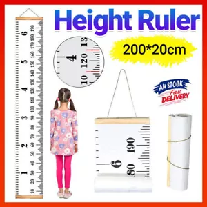 Kids Height Growth Ruler Chart Children Wall Hanging Personalised Measure Wooden - Picture 1 of 12